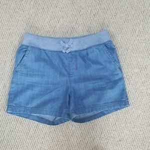 Fake denim shorts
